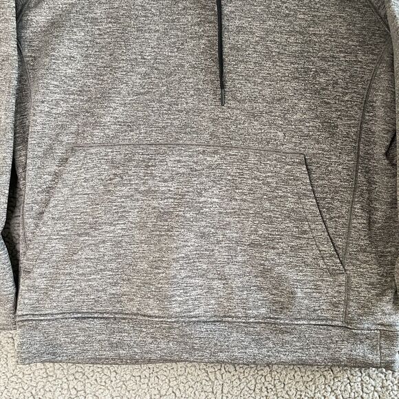 Adidas Essentials Sweater Mens Large Gray Charcoal Hoodie Sportswear Climawarm - Picture 4 of 13